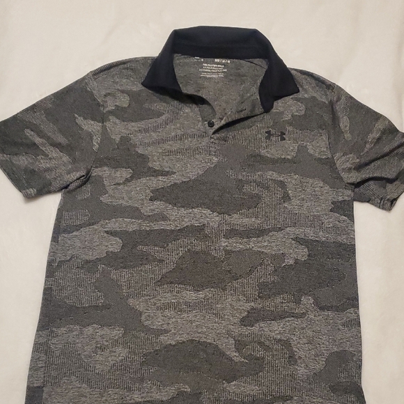 Under Armour Black and Gray Camouflage Playoff Polo Shirt - Picture 1 of 5